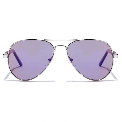 JRS by Coolwinks S17B5984 Purple Mirror Pilot Sunglasses for Men and Women