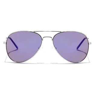 JRS by Coolwinks S17B6026 Purple Mirror Pilot Sunglasses for Men and Women