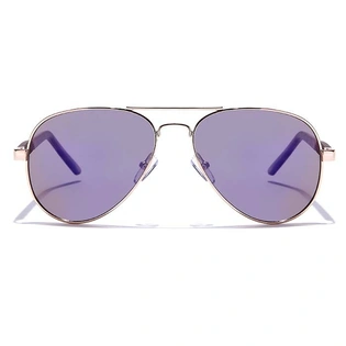 JRS by Coolwinks S17C5984 Purple Mirror Pilot Sunglasses for Men and Women