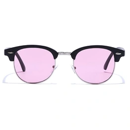 JRS by Coolwinks S17B5705 Purple Tinted Clubmaster Sunglasses for Women