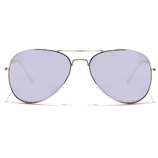 JRS by Coolwinks S10A6022 Silver Mirror Pilot Sunglasses for Men and Women