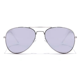 JRS by Coolwinks S10B6022 Silver Mirror Pilot Sunglasses for Men and Women