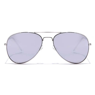 JRS by Coolwinks S10B6022 Silver Mirror Pilot Sunglasses for Men and Women