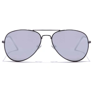 JRS by Coolwinks S10C6022 Silver Mirror Pilot Sunglasses for Men and Women