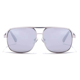 JRS by Coolwinks S10A5657 Silver Mirror Retro Square Sunglasses for Men and Women