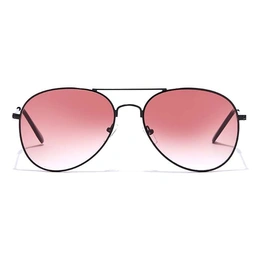 JRS by Coolwinks S33A6034 Wine Gradient Pilot Sunglasses for Men and Women