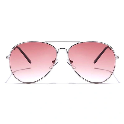 JRS by Coolwinks S33B5887 Wine Gradient Pilot Sunglasses for Men and Women