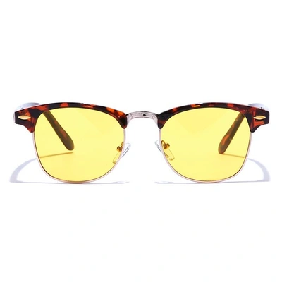 JRS by Coolwinks S59C5995 Yellow Tinted Clubmaster Sunglasses for Men and Women