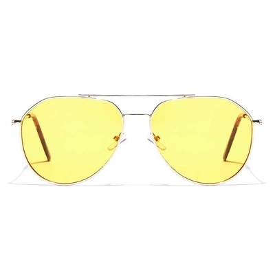 JRS by Coolwinks S20A5952 Yellow Tinted Pilot Sunglasses for Men and Women