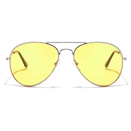 JRS by Coolwinks S59A5672 Yellow Tinted Pilot Sunglasses for Men and Women