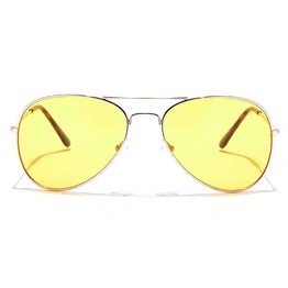 JRS by Coolwinks S59A6016 Yellow Tinted Pilot Sunglasses for Men and Women