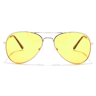 JRS by Coolwinks S59A6016 Yellow Tinted Pilot Sunglasses for Men and Women