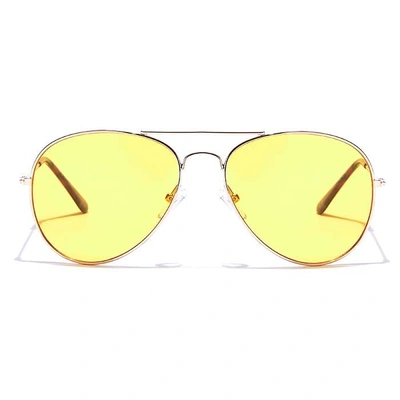 JRS by Coolwinks S59B5672 Yellow Tinted Pilot Sunglasses for Men and Women