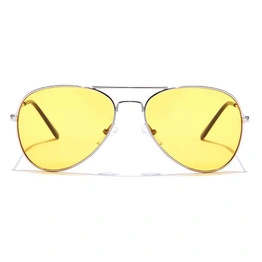 JRS by Coolwinks S59B6016 Yellow Tinted Pilot Sunglasses for Men and Women