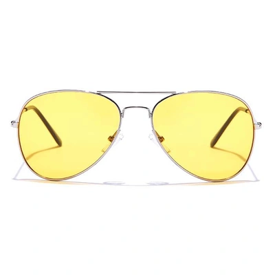 JRS by Coolwinks S59B6016 Yellow Tinted Pilot Sunglasses for Men and Women