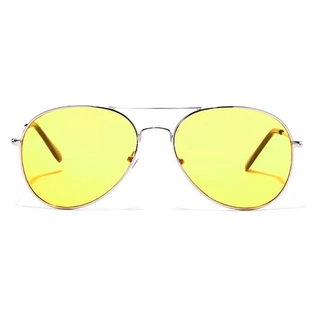 JRS by Coolwinks S59B6037 Yellow Tinted Pilot Sunglasses for Men and Women