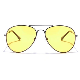 JRS by Coolwinks S59C5672 Yellow Tinted Pilot Sunglasses for Men and Women