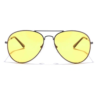 JRS by Coolwinks S59C5672 Yellow Tinted Pilot Sunglasses for Men and Women