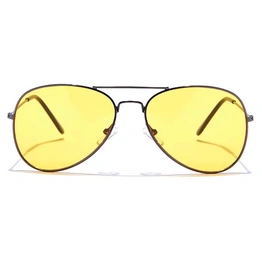 JRS by Coolwinks S59C6016 Yellow Tinted Pilot Sunglasses for Men and Women