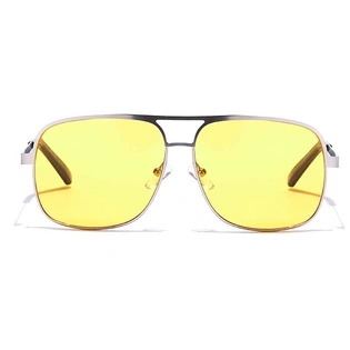 JRS by Coolwinks S20A5650 Yellow Tinted Retro Square Sunglasses for Men and Women