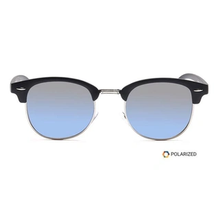 ELITE by Coolwinks S20B5437 Blue Polarized Clubmaster Sunglasses for Men and Women