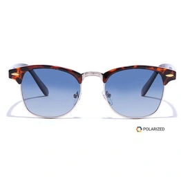 ELITE by Coolwinks S20C5609 Blue Polarized Clubmaster Sunglasses for Men and Women