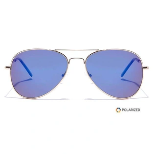 ELITE by Coolwinks S20A5624 Blue Polarized Pilot Sunglasses for Men and Women