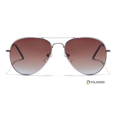 ELITE by Coolwinks S15A5420 Brown Polarized Pilot Sunglasses for Men and Women