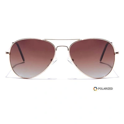 ELITE by Coolwinks S15A5621 Brown Polarized Pilot Sunglasses for Men and Women