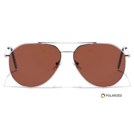 ELITE by Coolwinks S15B5572 Brown Polarized Pilot Sunglasses for Men and Women