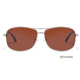 ELITE by Coolwinks S15B5489 Brown Polarized Wraparound Sunglasses for Men and Women