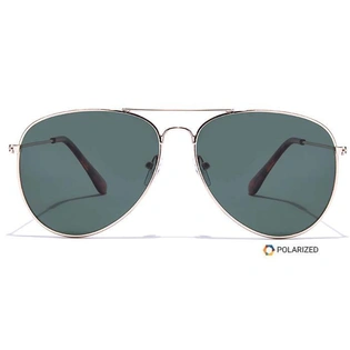 ELITE by Coolwinks S35A5545 Green Polarized Pilot Sunglasses for Men and Women