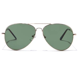 ELITE by Coolwinks S35A5352 Green Tinted Pilot Sunglasses for Men and Women