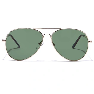 ELITE by Coolwinks S35A5352 Green Tinted Pilot Sunglasses for Men and Women