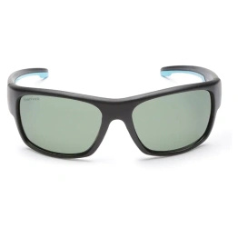 Sporty Wrap Matt Black Polarized + UV Protected Sunglasses for Guys