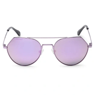 Oval Shiny Purple 100% UV Protected Sunglasses for Girls