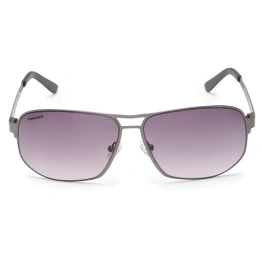 Oval Matt Grey 100% UV Protected Sunglasses for Guys