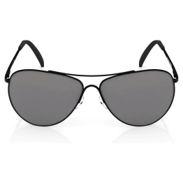 Pilot Shiny Grey Polarized + UV Protected Sunglasses for Guys