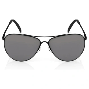 Pilot Shiny Grey Polarized + UV Protected Sunglasses for Guys