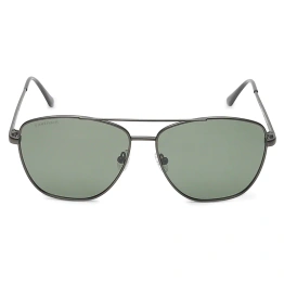 Square Matt Green Polarized Sunglasses for Guys