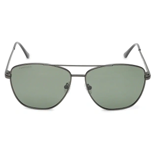 Square Matt Green Polarized Sunglasses for Guys