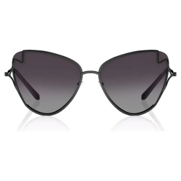 Square Shiny Black 100% UV Protected Sunglasses for Girls