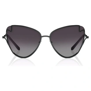 Square Shiny Black 100% UV Protected Sunglasses for Girls