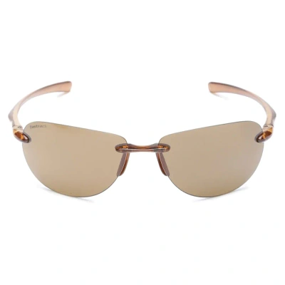 Round Shiny Brown 100% UV Protected Sunglasses for Guys