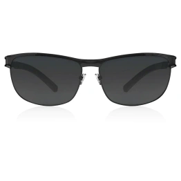 Square Shiny Grey 100% UV Protected Sunglasses for Guys