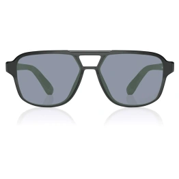 Square Matt Black Polarized Sunglasses for Guys