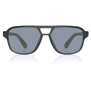 Square Matt Black Polarized Sunglasses for Guys