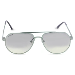 Rectangular Matt Green Gradient Sunglasses for Guys