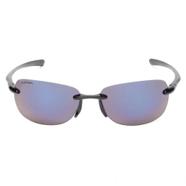 Sporty Shiny Black Non Gradient Sunglasses for Guys