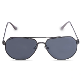 Rectangular Shiny Black Mirrored Sunglasses for Guys